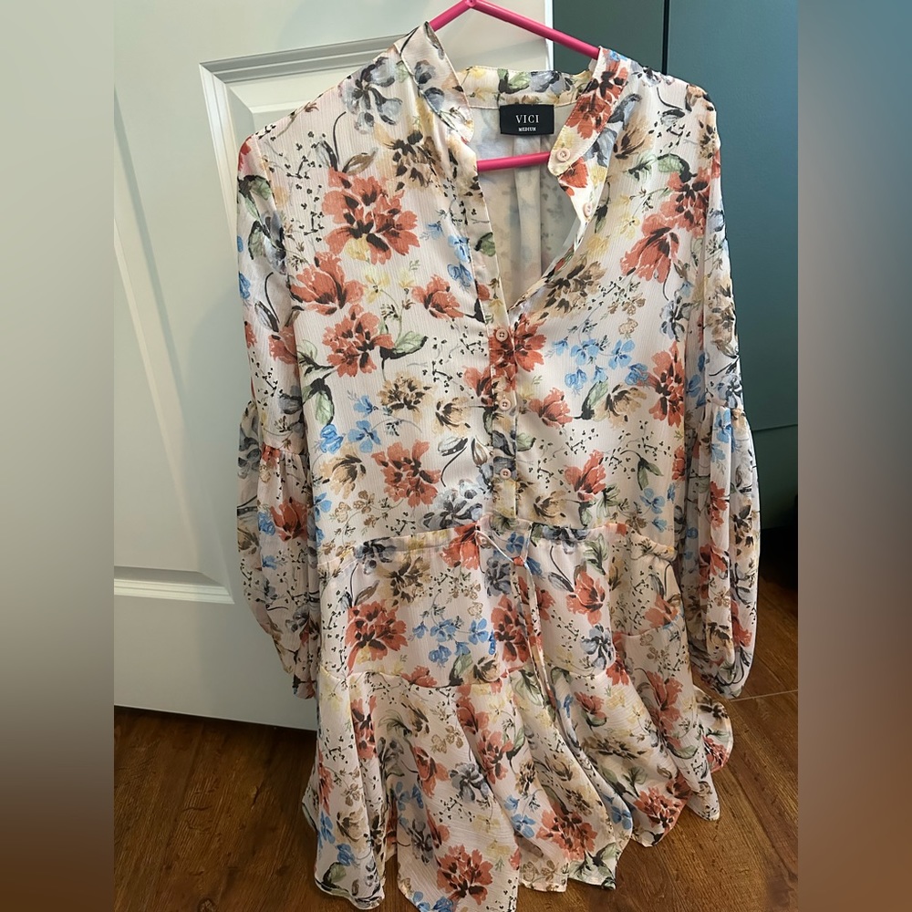 Vici long sleeve mini dress